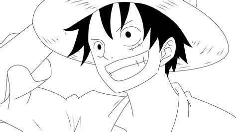 LINEART - Luffy by Stromer-Commissions on DeviantArt