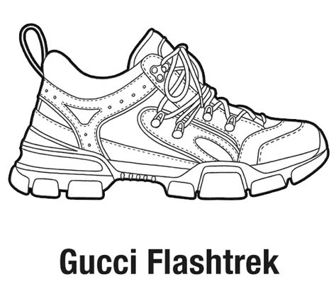 Gucci Flashtrek Sneaker Coloring Page - Free Printable Coloring Pages