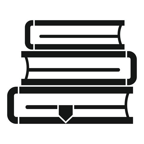 Library book stack icon, simple style 14591374 Vector Art at Vecteezy