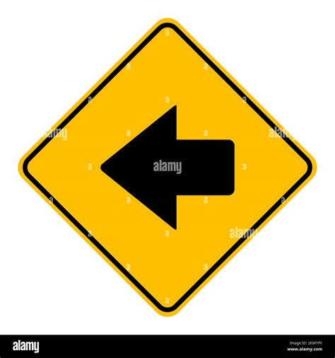 Left arrow and road sign Stock Photo - Alamy