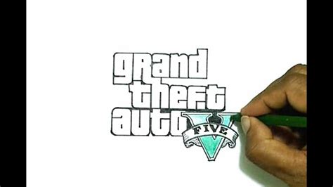 How to Draw the Grand Theft Auto V (GTA 5) Logo - Game 24 Giờ