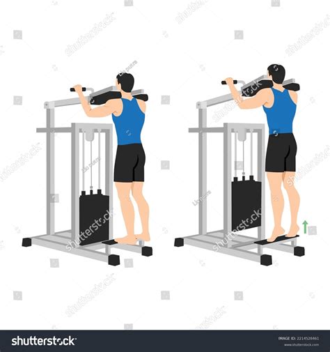 2 Standing Calf Heel Raise Machine Images, Stock Photos & Vectors ...