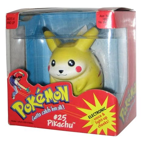 Pokemon #25 Pikachu Electronic Voice & Light Up Cheeks Hasbro (1998 ...