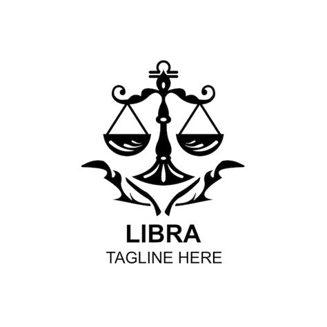 Premium Vector | Zodiac libra horoscope astrology logo vector in black ...