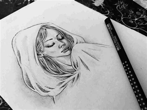 Sad Woman Drawing at PaintingValley.com | Explore collection of Sad ...