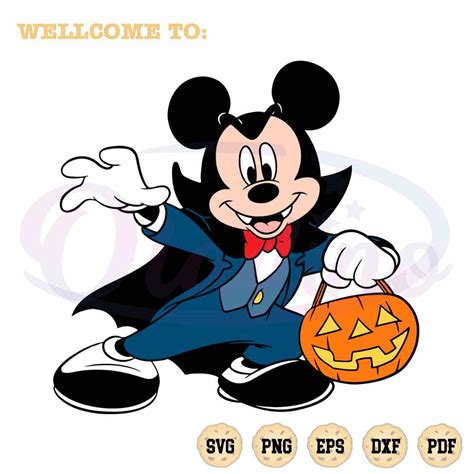 Funny Mickey Pumpkin SVG Disney Halloween Graphic Design Files