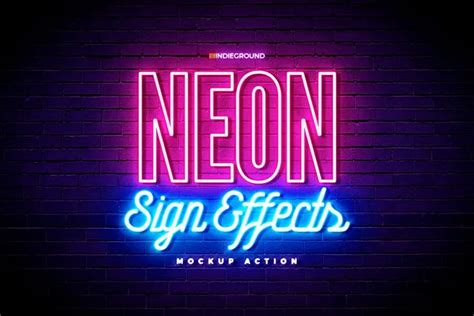 Neon Sign Effects | Neon Effects for Photoshop | Indieground