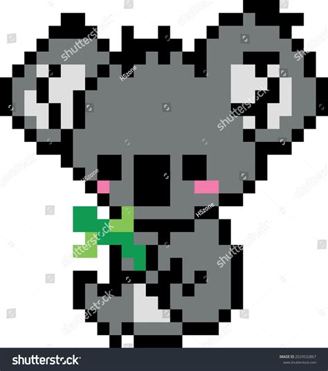 Koala Bear Pixel Art Isolated On Stock Vector (Royalty Free) 2029532867 ...