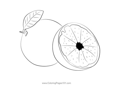 Grapefruit Juice Coloring Page for Kids - Free Grapefruit Printable ...