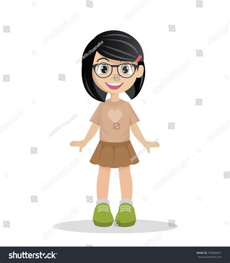 Girl With Glasses Cartoon