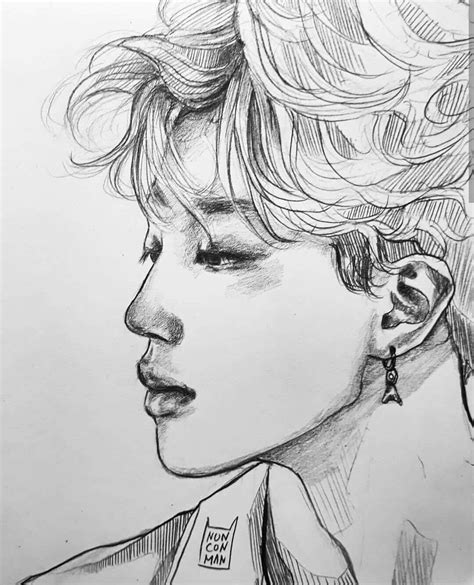 Jimin | Fanart ♡ | Dibujos a lapicero, Bts dibujo, Jimin fanart