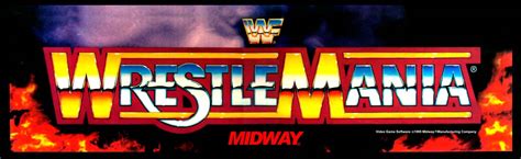 WWF Wrestlemania Arcade Marquee – 26″ x 8″ – Arcade Marquee Dot Com