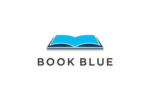 vector design of a blue book logo