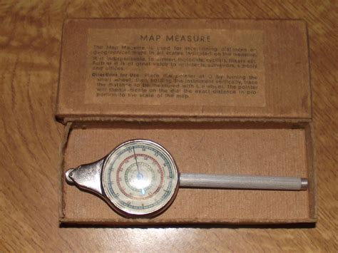 VINTAGE BOXED OPISOMETER MAP MEASURE KILOMETRES MILES VERSTES | #1773070895