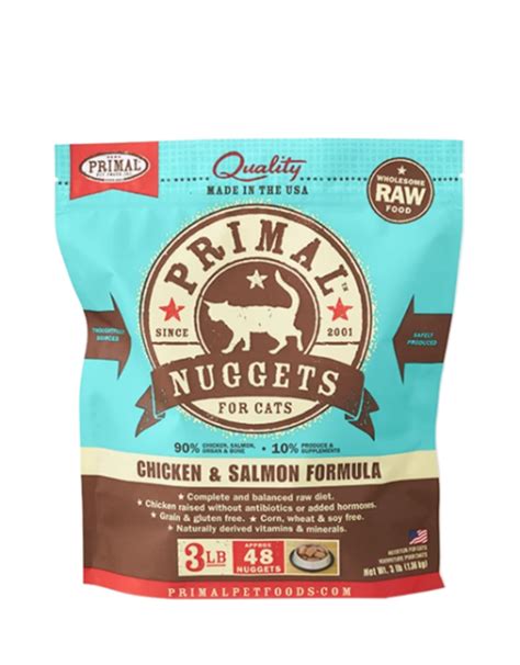 Primal Frozen Raw Cat Food - Chicken & Salmon 3lb - The PawStand®