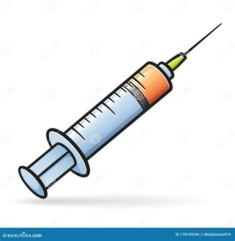 Vector Syringe Drawing Isolated Design | CartoonDealer.com #178743246