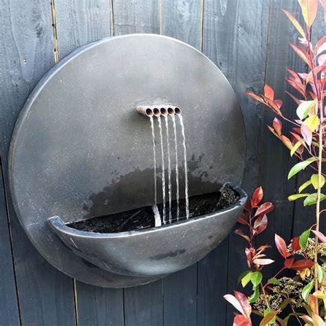 Wall Mounted Self Contained Outdoor Water Feature Fountain - BAXTER ...