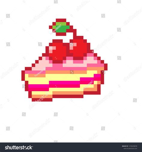 Pixel Art Cake Stock Vector (Royalty Free) 1378209878 | Shutterstock