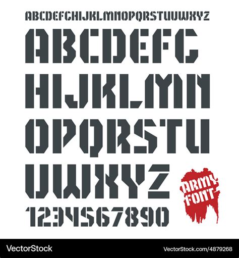 Stencil Font SVG, Military Font SVG, Army TTF Svg, Dxf, Png, Eps, Pdf ...