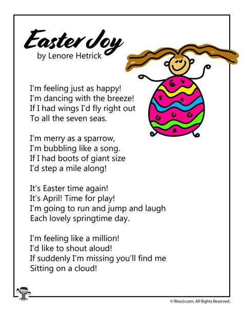 Easter joy poem for kids woo jr kids activities children s publishing ...