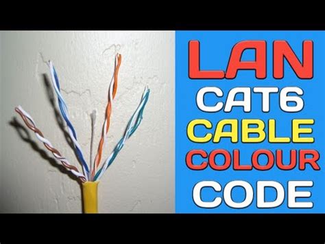 LAN CAT6 CABLE COLOUR CODE||CAT6 CABLE COLOUR SEQUENCE - YouTube