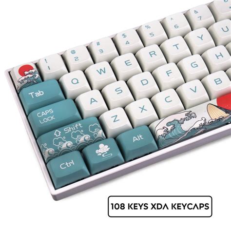 108 Keys XDA Profile PBT Keycaps Dye-Sublimation Ukiyo-e Japan Manga ...