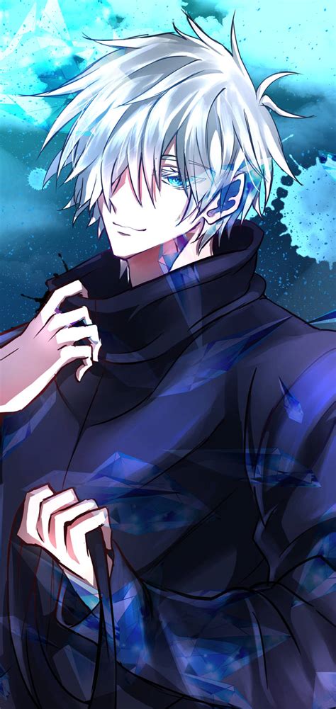 Download Cute Satoru Gojo Smile Fanart Jujutsu Kaisen Phone Wallpaper ...