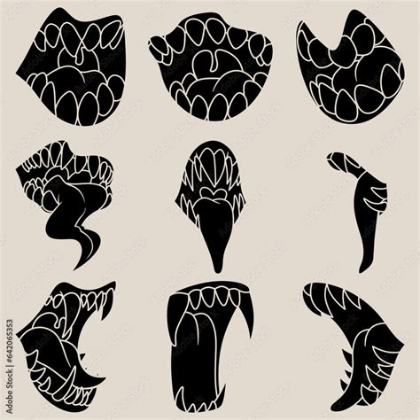 Free vector collection of silhouette illustrations of fighting monster ...