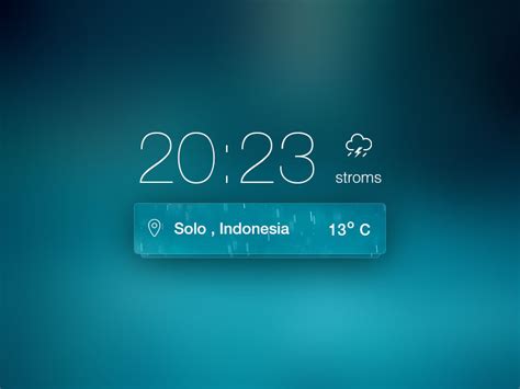 Clock widget by Helloxandro on Dribbble