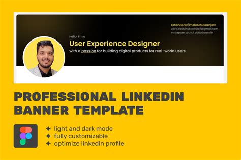 LinkedIn Banner Template | Optimize LinkedIn Profile | Figma