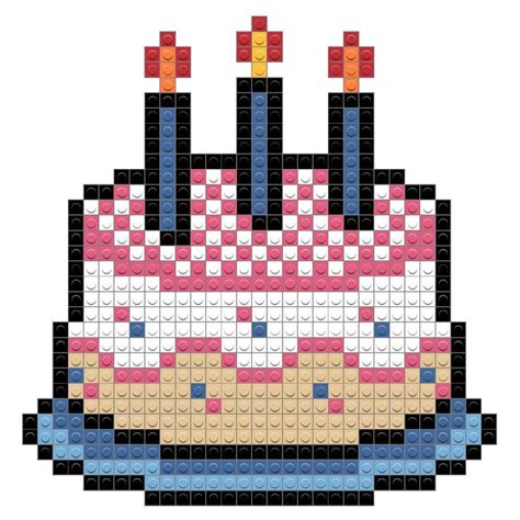 Birthday Cake | Pixel art grid, Pixel art pattern, Pixel art