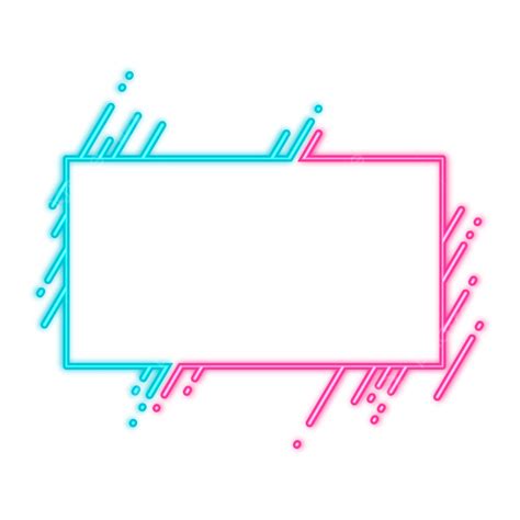 Blue And Pink Neon Border, Neon Border, Border, Neon PNG and Vector ...