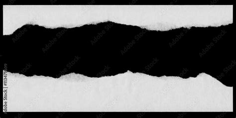 Torn White Paper Edges Isolated on Black Background Stock Photo | Adobe ...