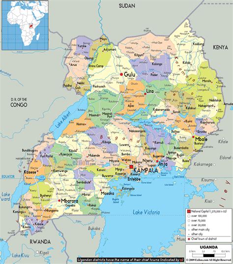 Uganda Map With New Districts – The World Map