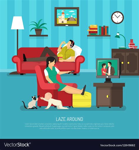 Lazy people Royalty Free Vector Image - VectorStock