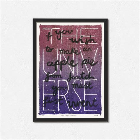 Carl Sagan Cosmos Quote – Space Theme Wall Art Print by Things by us