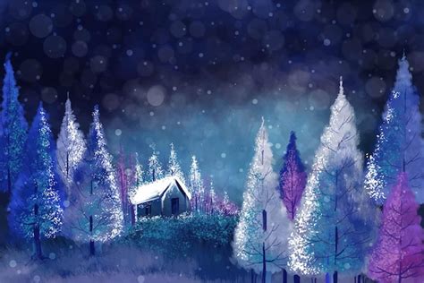 Free Vector | Christmas winter scenery of cold weather and frost ...