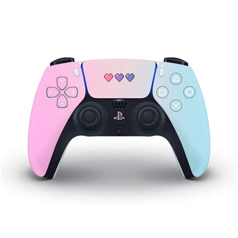 8-Bit Pink & Blue Hearts PS5 Controller Skin in 2021 | Blue heart, Pink ...