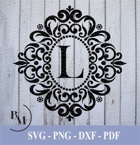 L-monogram Letter Svg Png Pdf Dxf Downloadable File | Etsy