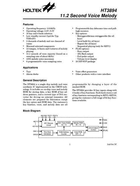 Holtek Datasheet | PDF