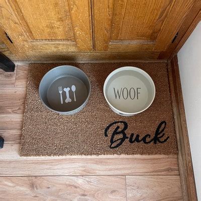 Extra Large Food Bowl Mat Dog Mat Personalized Dog Mat Dog Placement ...