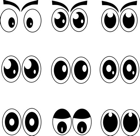 eyes set with vector cartoon style collection eye design graphic ...