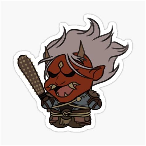 "Oni" Sticker for Sale by blinkingbat | Redbubble