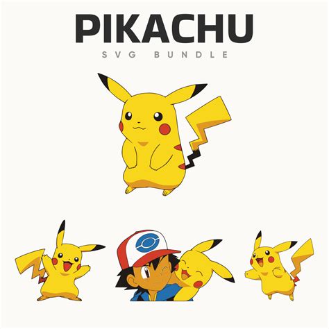 Outline Pikachu SVG Designs – MasterBundles