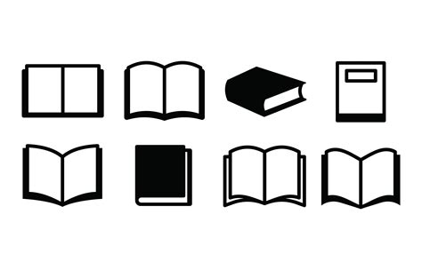 Book Icon Set 165277 Vector Art at Vecteezy