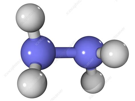 Hydrazine rocket fuel molecule - Stock Image - F003/4964 - Science ...