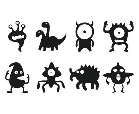 Monster Silhouette Vector Art & Graphics | freevector.com