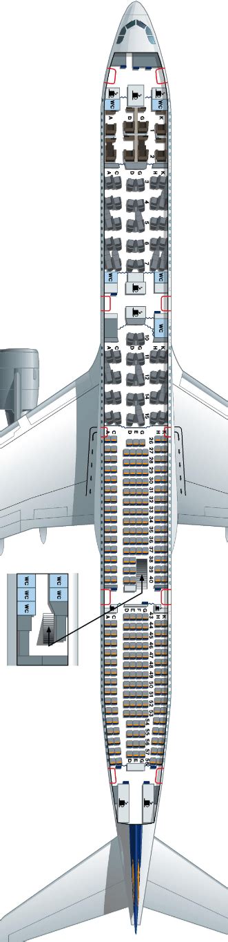 Airbus A340-600 Seat Map | Flight Web Check in