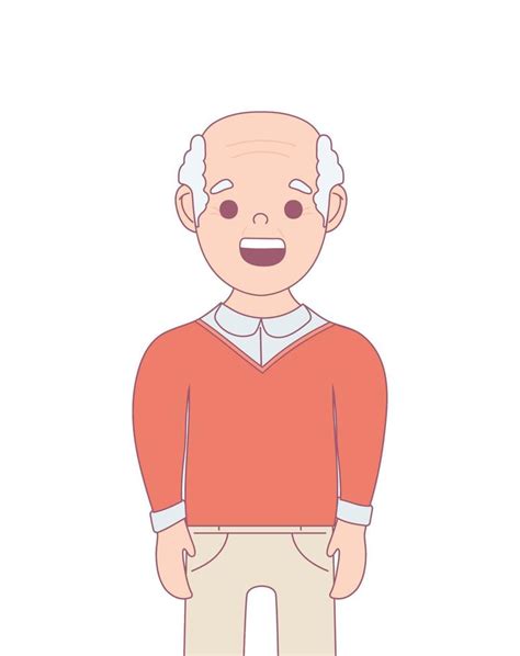 old bald man 13817800 Vector Art at Vecteezy