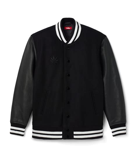 Black Varsity Jacket - Unisex X/S | MedMen | Jacket - Jane